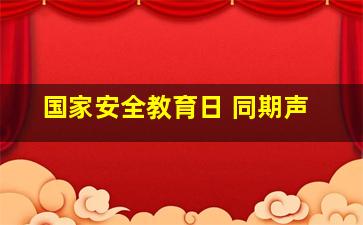 国家安全教育日 同期声